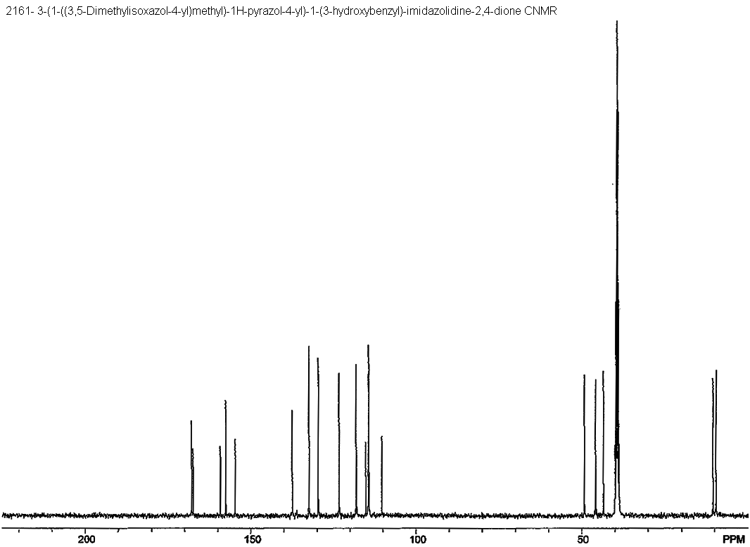 3-[1-[(3,5-Dimethylisoxazol-4-yl)methyl]pyrazol-4-yl]-1-[(3-hydroxyphenyl)methyl]imidazolidine-2,4-dioneͼ1