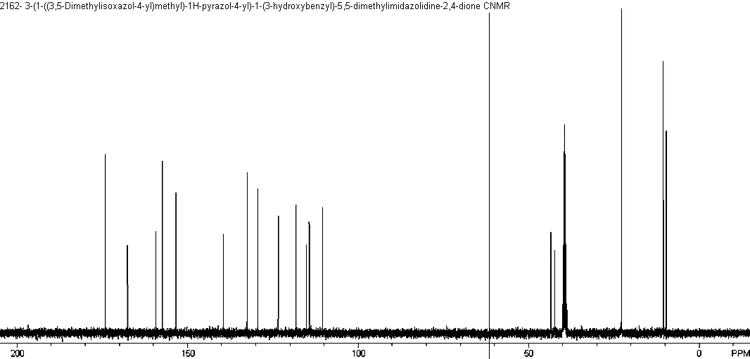 3-(1-((3,5-Dimethylisoxazol-4-yl)methyl)-1H-pyrazol-4-yl)-1-(3-hydroxybenzyl)-5,5-dimethylimidazolidine-2,4-dioneͼ1